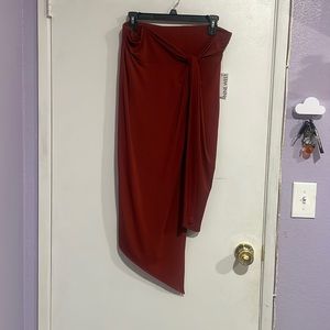 Nine West, Size: Large, Dark red asymmetrical skirt